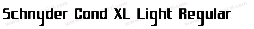 Schnyder Cond XL Light Regular字体转换
